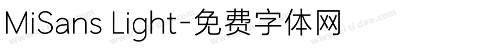 MiSans Light字体转换